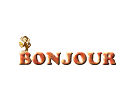 Gif animé bonjour petit singe